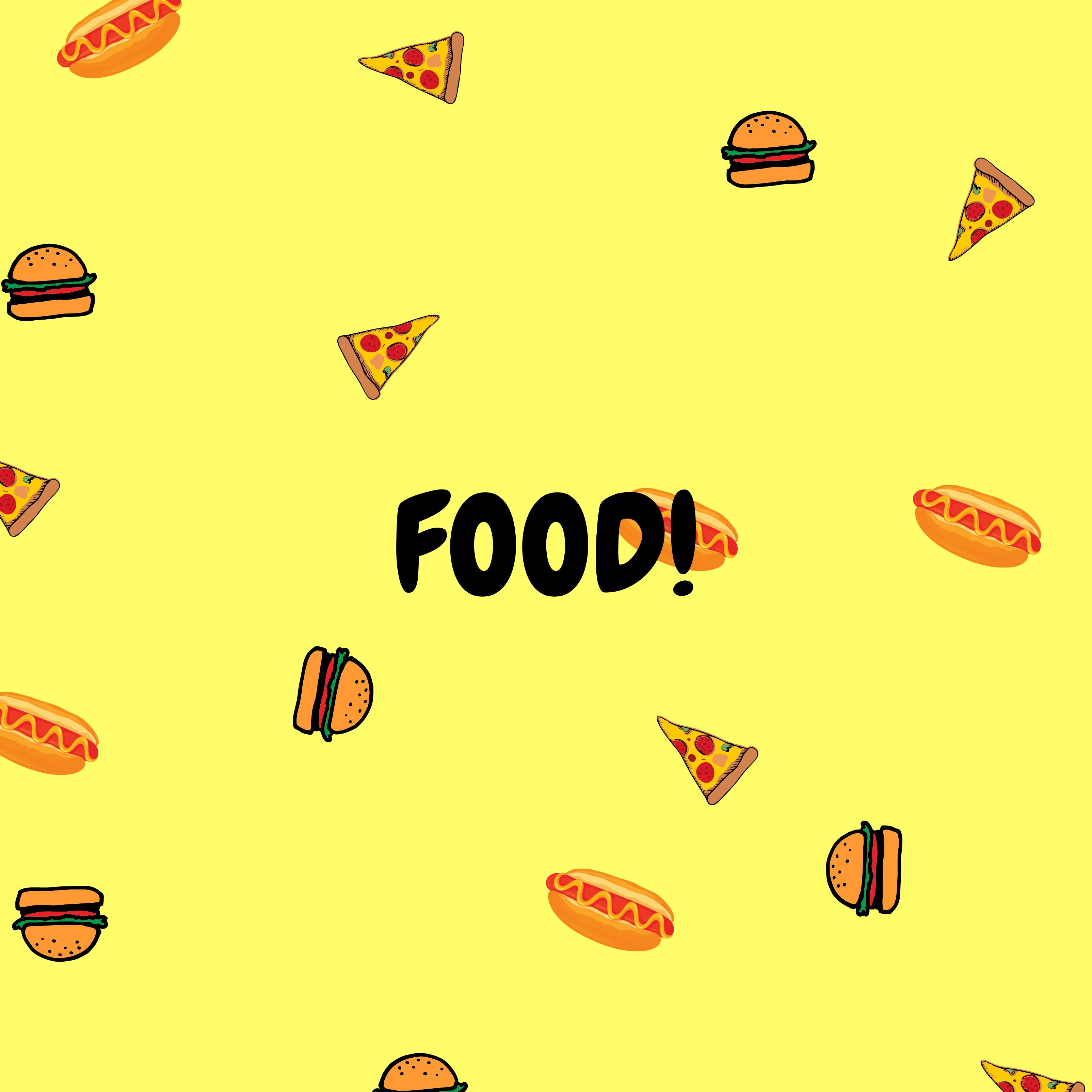 Fast Food Pastel Ipad Wallpaper