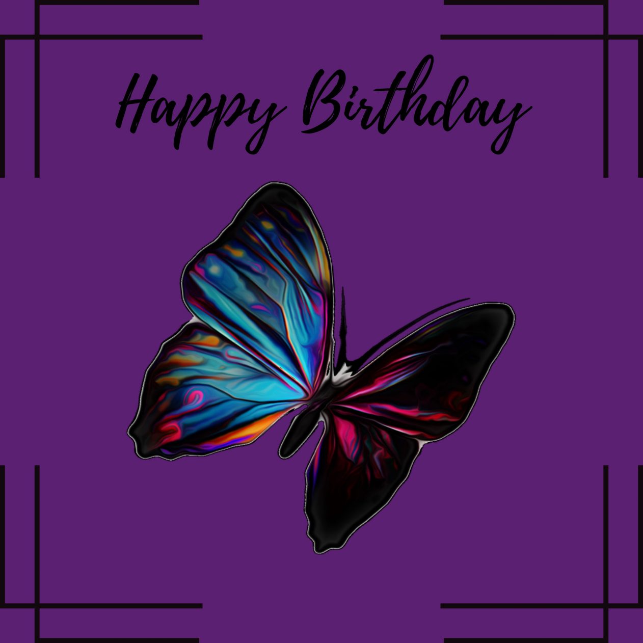 1262x1262 Parallax wallpaper 4k Happy Birthday Rainbow Butterfly Ipad Wallpaper 1262x1262 pixels resolution