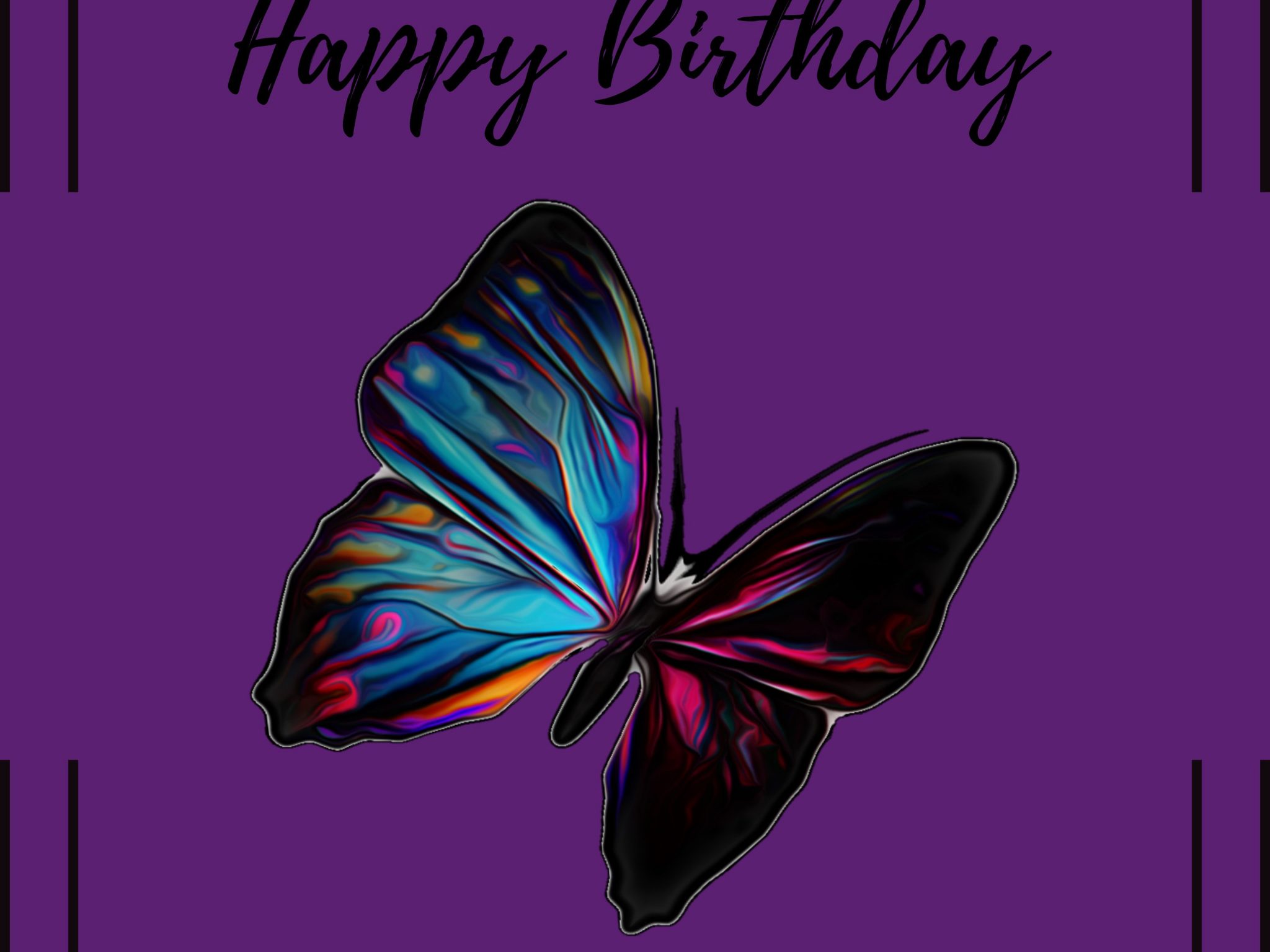 2048x1536 wallpaper Happy Birthday Rainbow Butterfly Ipad Wallpaper 2048x1536 pixels resolution