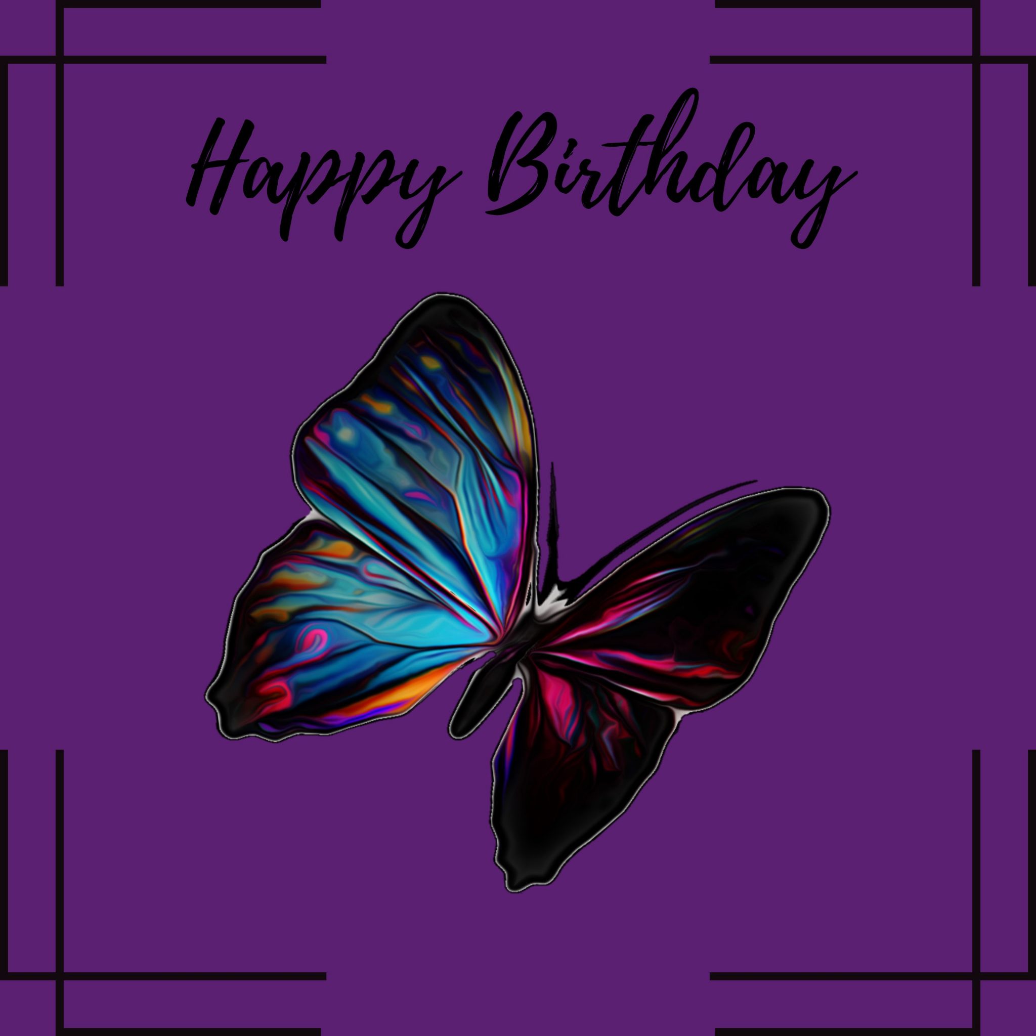 2048x2048 wallpapers iPad retina Happy Birthday Rainbow Butterfly Ipad Wallpaper 2048x2048 pixels resolution