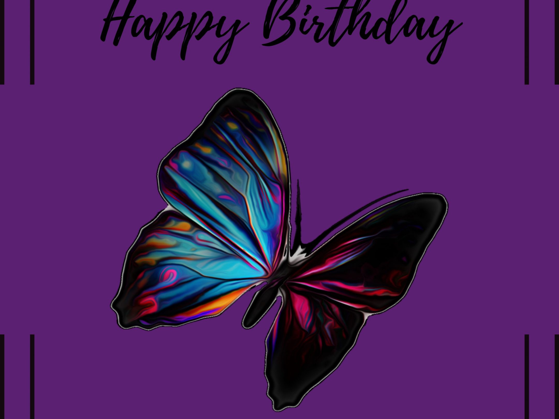 2160x1620 iPad wallpaper 4k Happy Birthday Rainbow Butterfly Ipad Wallpaper 2160x1620 pixels resolution