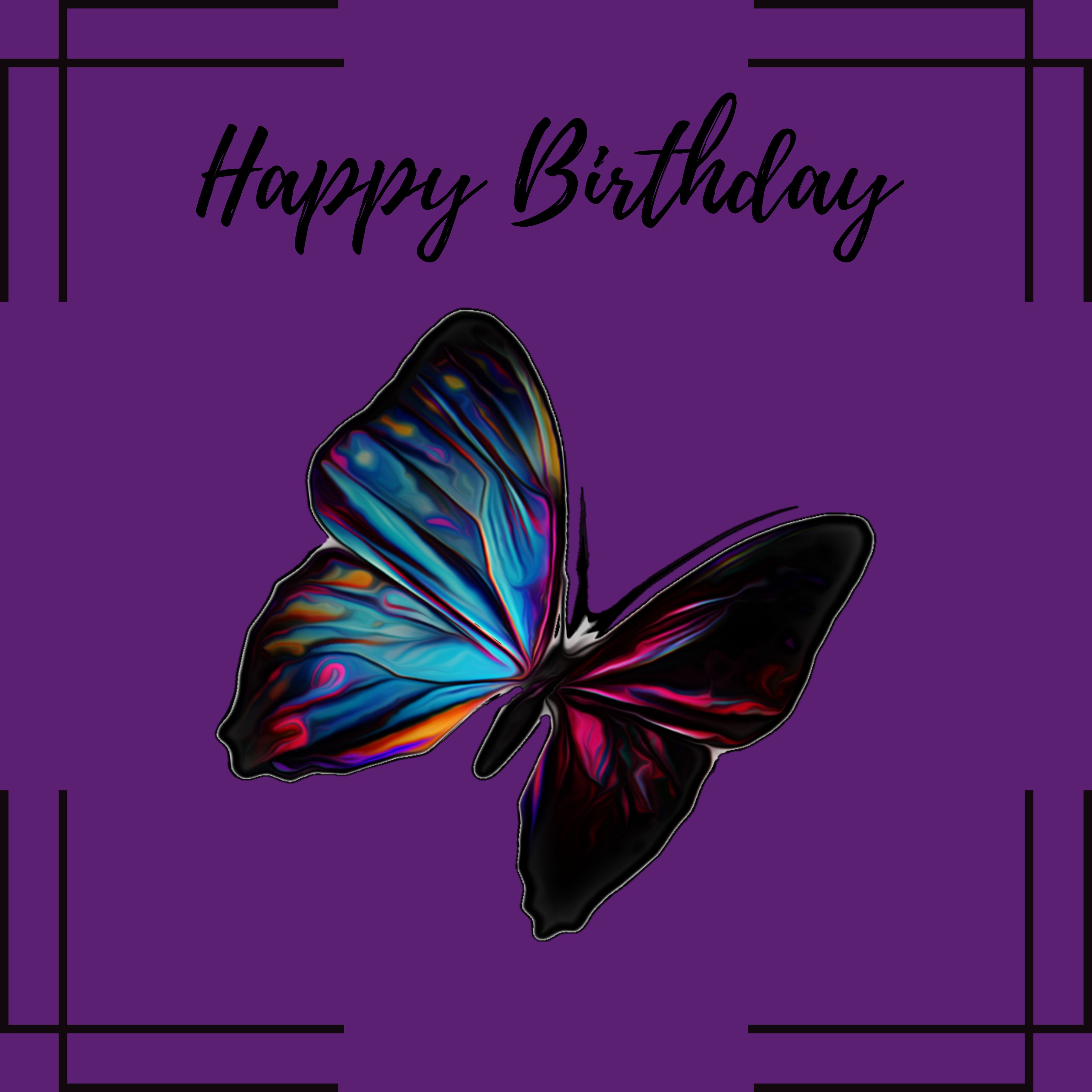 Happy Birthday Rainbow Butterfly Ipad Wallpaper