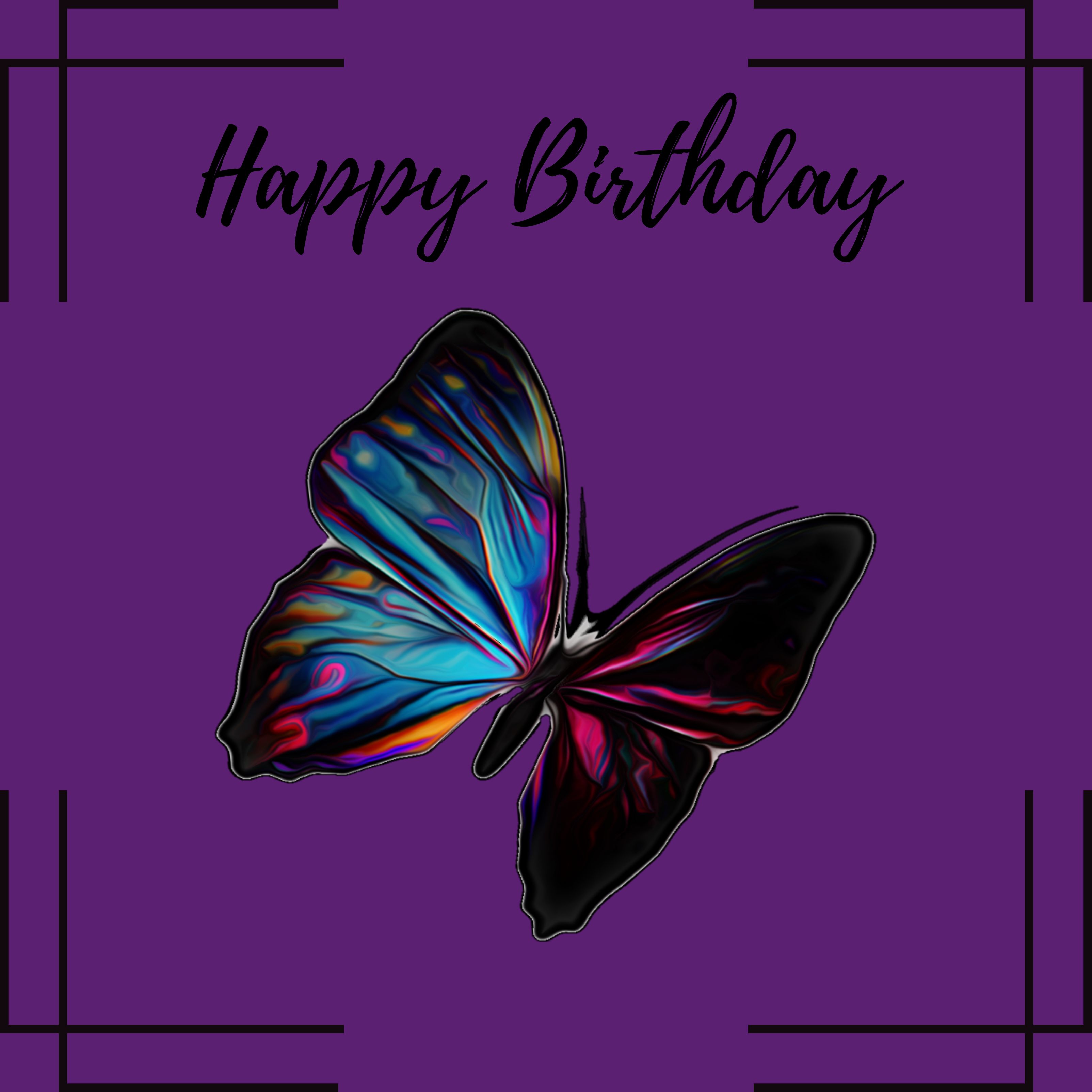 iPad Wallpapers Happy Birthday Rainbow Butterfly Ipad Wallpaper 3208x3208 px