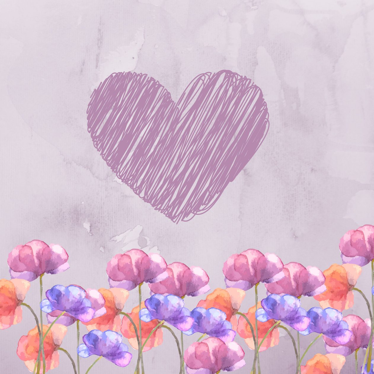 1262x1262 Parallax wallpaper 4k Heart Floral Pastels Ipad Wallpaper 1262x1262 pixels resolution