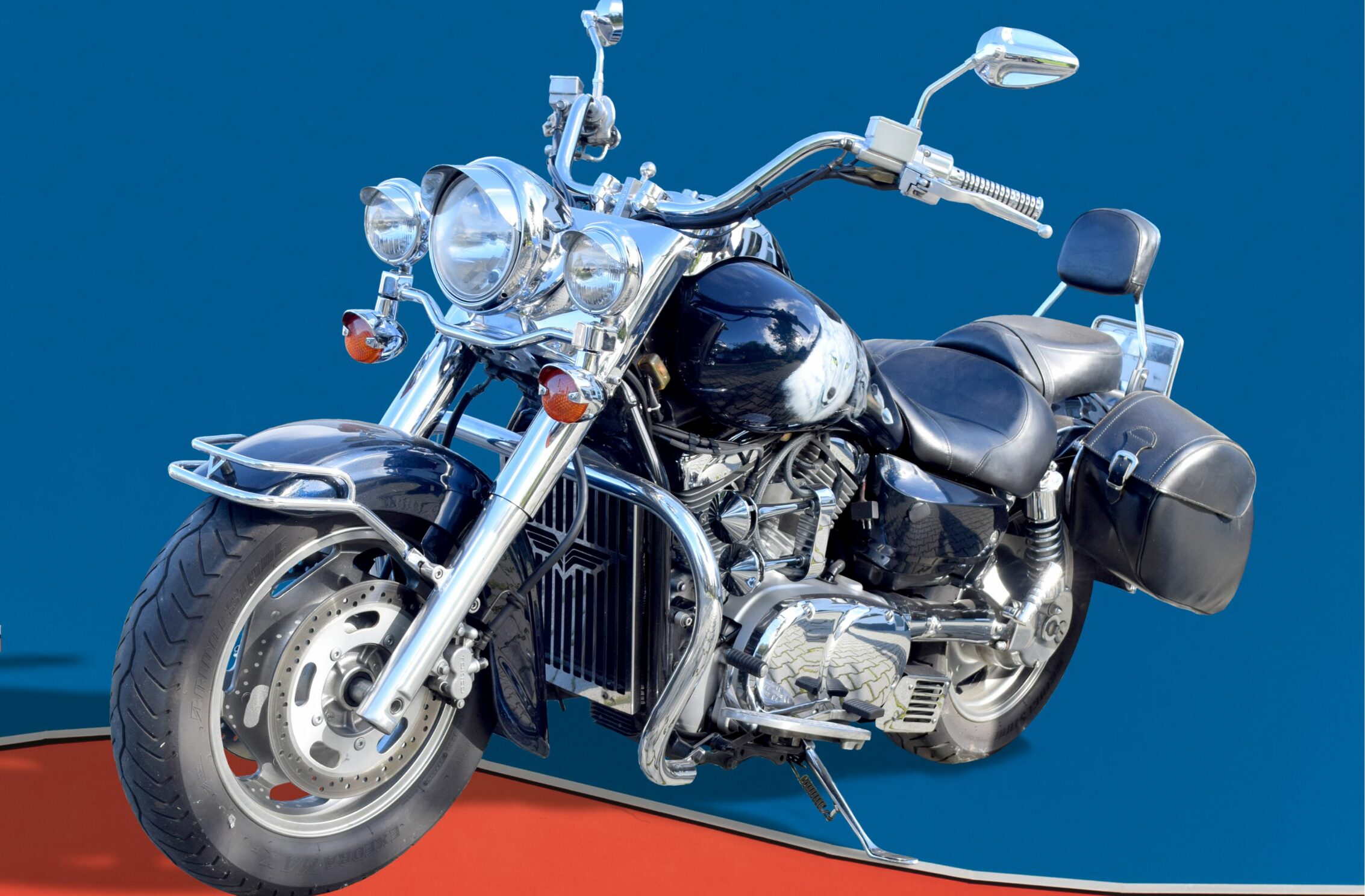2266x1488 wallpaper Motorbike Blue Dividing Red Ipad Wallpaper 2266x1488 pixels resolution