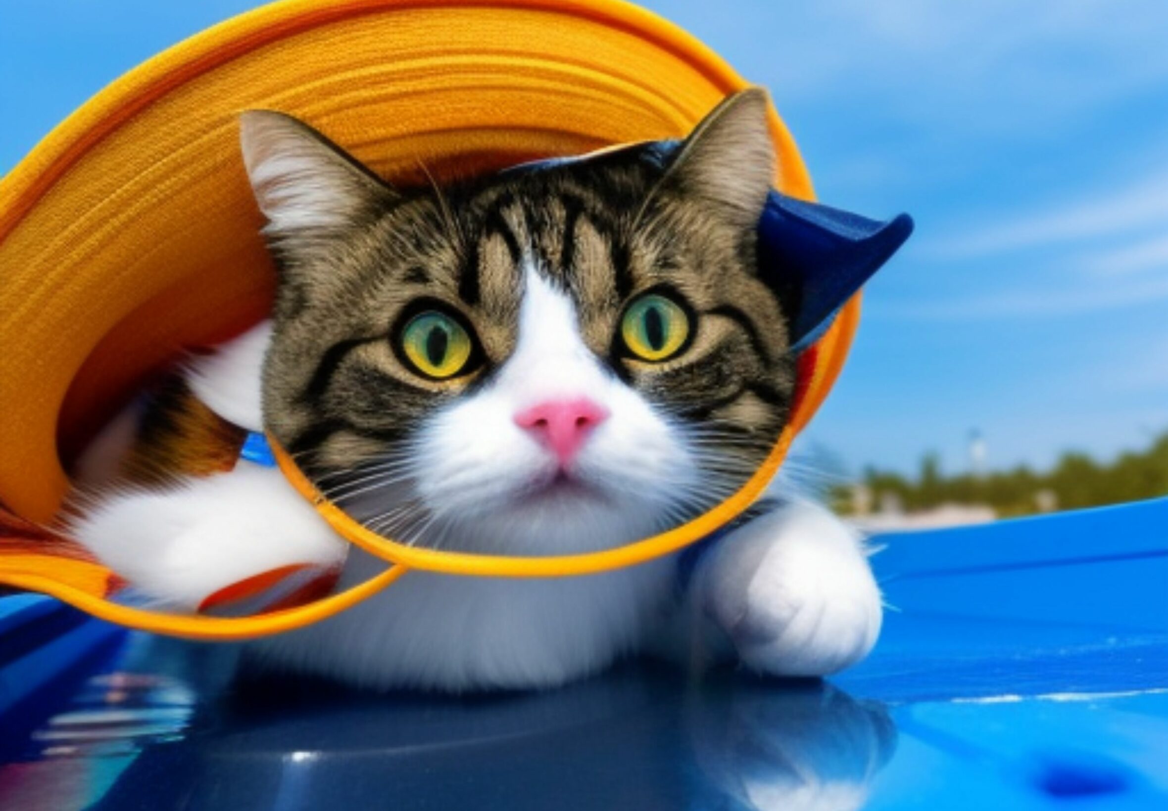 2360x1640 iPad Air wallpaper 4k Cat With a Hat Looking iPad Wallpaper 2360x1640 pixels resolution