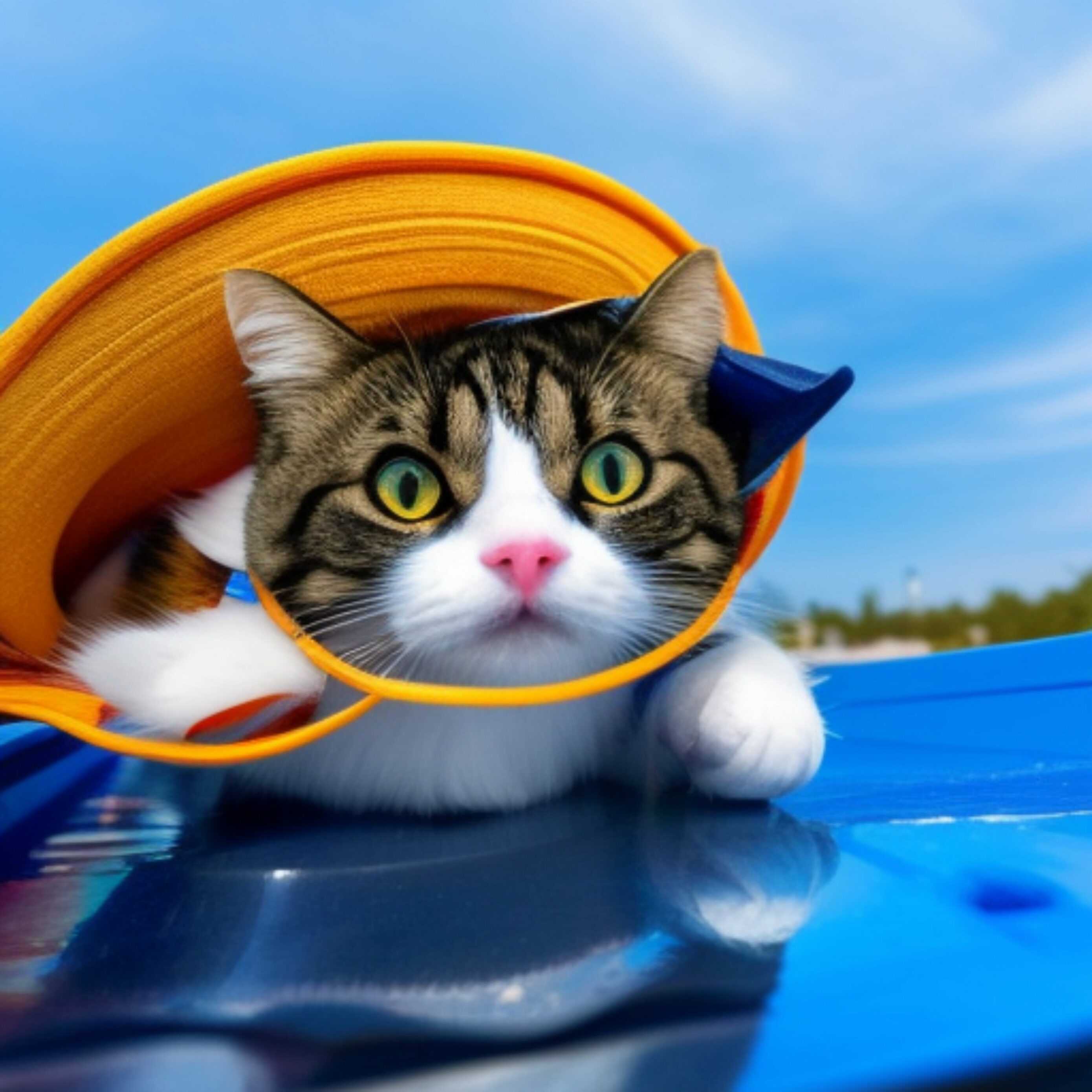 2780x2780 Parallax wallpaper 4k Cat With a Hat Looking iPad Wallpaper 2780x2780 pixels resolution