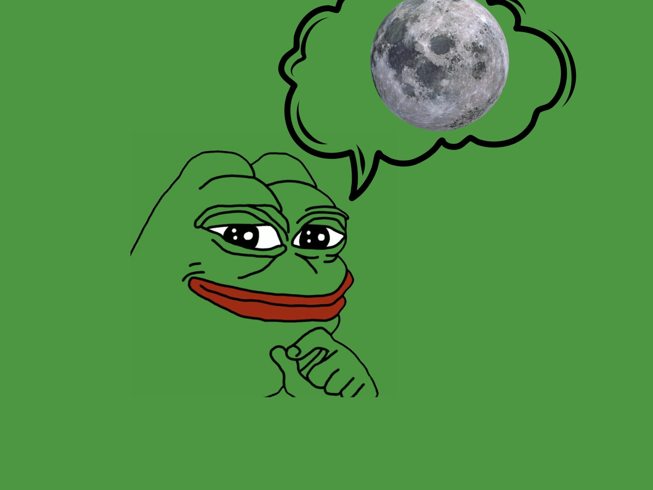 2160x1620 iPad wallpaper 4k Pepe Wallpaper Dreaming of Moon 2160x1620 pixels resolution